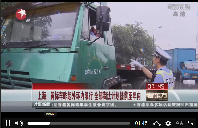 
                上海:2014年外环内全面限行黄标车
                